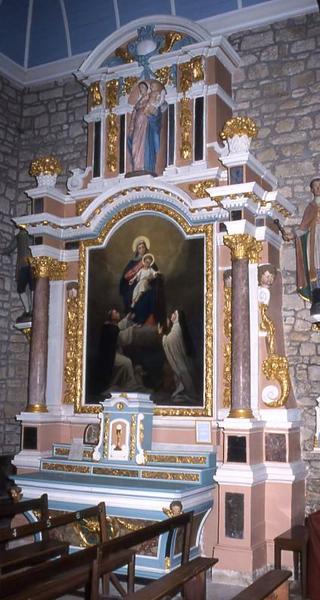 retable latéral nord et statue : Vierge à l'Enfant