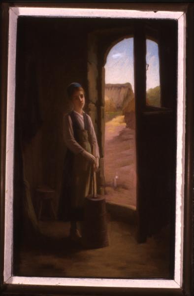 tableau : Femme à la baratte - © Monuments historiques