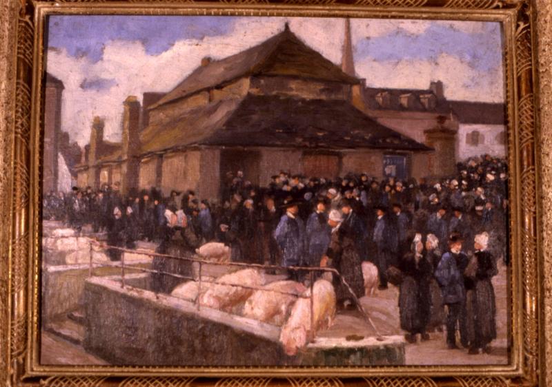 tableau : Marché aux cochons Pont-Croix - © Monuments historiques