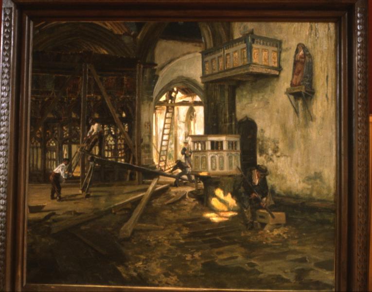 tableau : Réparation du jubé de Saint-Fiacre - © Monuments historiques