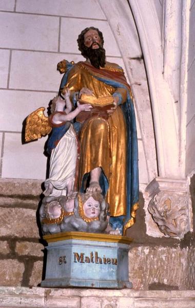 Groupe sculpté : Saint Matthieu et l'homme ailé