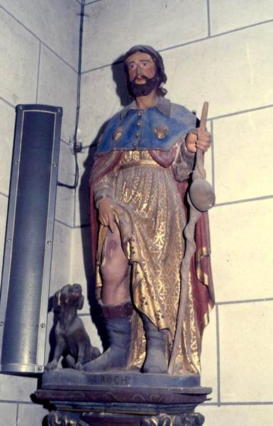 groupe sculpté : Saint Roch et son chien - © Monuments historiques
