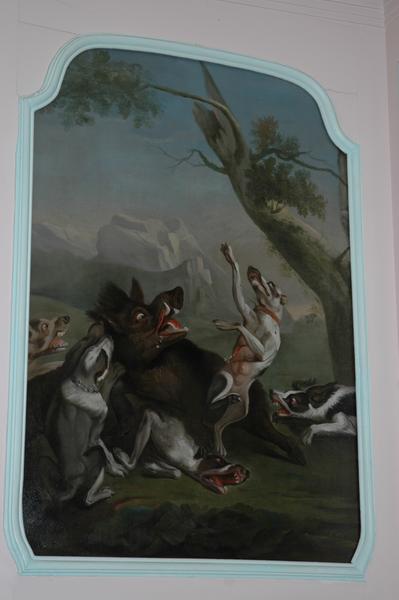 peinture : Scènes de chasse (Chiens et sangliers) - © Monuments historiques