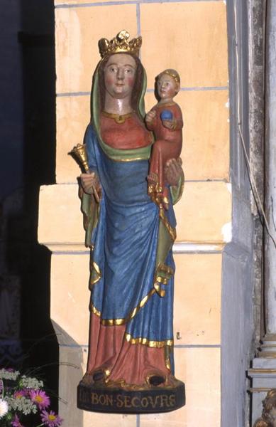 Deux statues : Vierge à l'Enfant et Sainte Persévérante