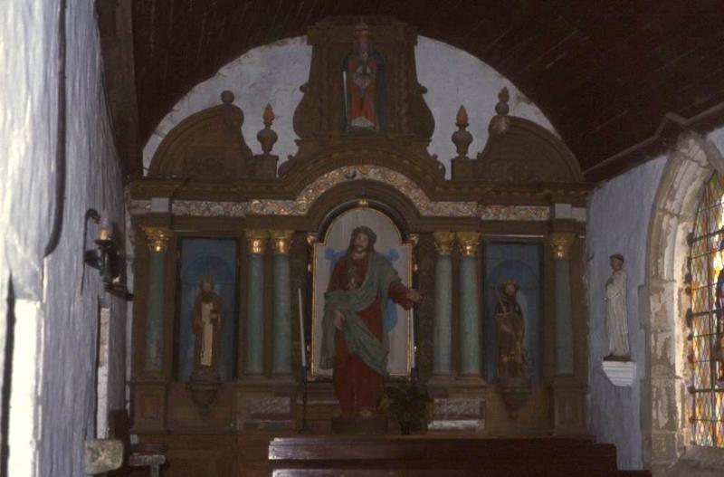 Retable et trois statues : Saint Guénin, Saint Roch et Trinité