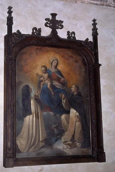 tableau : Donation du rosaire et son cadre