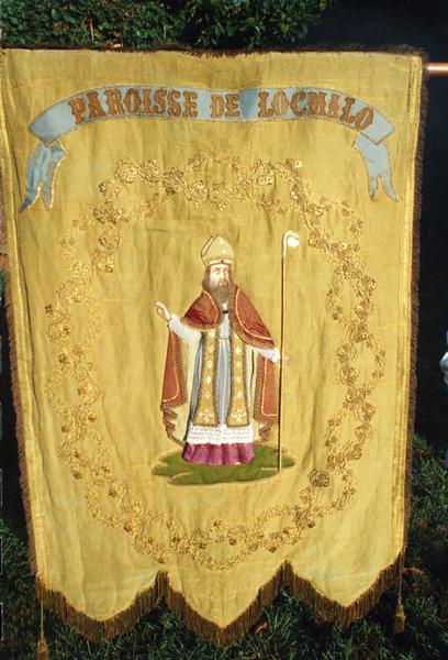 bannière de procession n°1 : Saint Malo et Vierge à l'Enfant