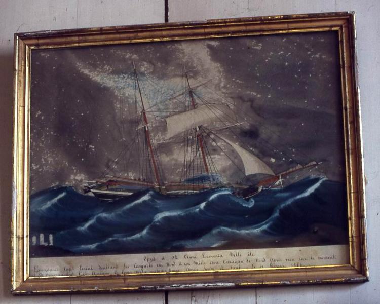 tableau ex-voto : L'Anastasie en proie à la tempête - © Monuments historiques