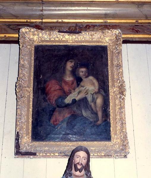 tableau : Vierge à l'Enfant et son cadre - © Monuments historiques