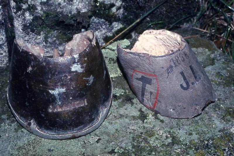 deux objets de dévotion (sabots de chevaux)