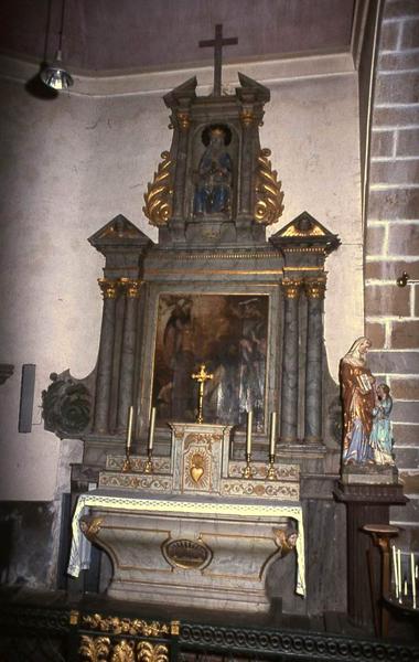 autel et retable nord et tableau : La Vierge à l'Enfant confie l'Enfant Jésus à saint Félix de Cantalice - © Monuments historiques