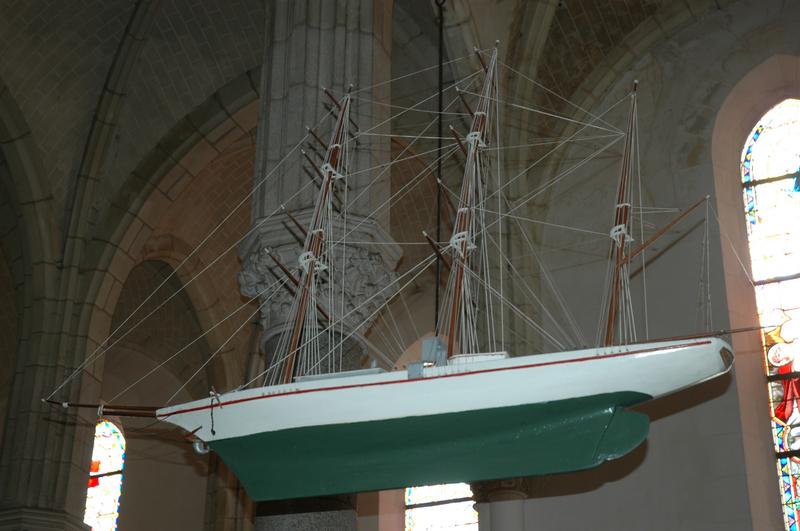 maquette ex-voto d'un trois-mâts barque dit le Pourquoi Pas