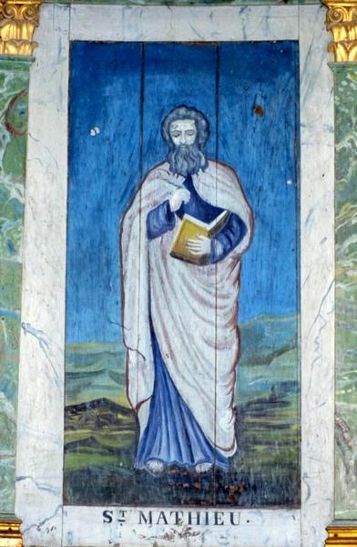 ensemble de huit peintures (panneaux peints) :Saint Matthieu
