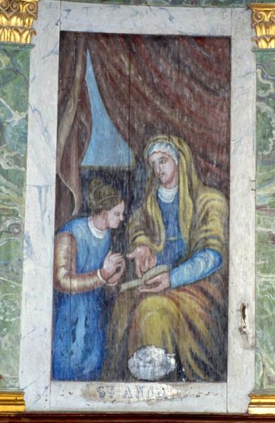 ensemble de huit peintures (panneaux peints) : Sainte Anne