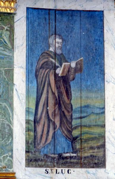 ensemble de huit peintures (panneaux peints) :  Saint Luc