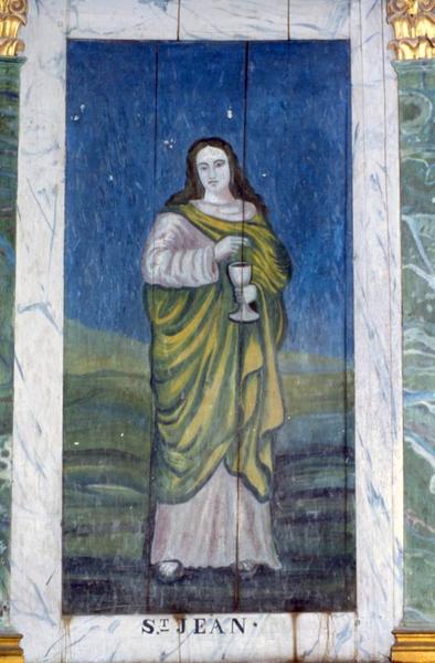 ensemble de huit peintures (panneaux peints) :  Saint Jean