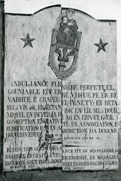 panneau de dévotion (tableau d'indulgence)