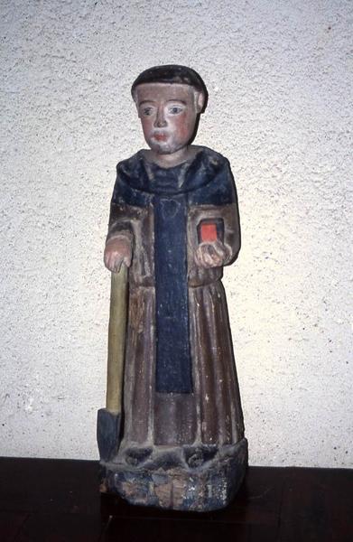 statue (statuette) : Saint Fiacre (avers) - © Monuments historiques