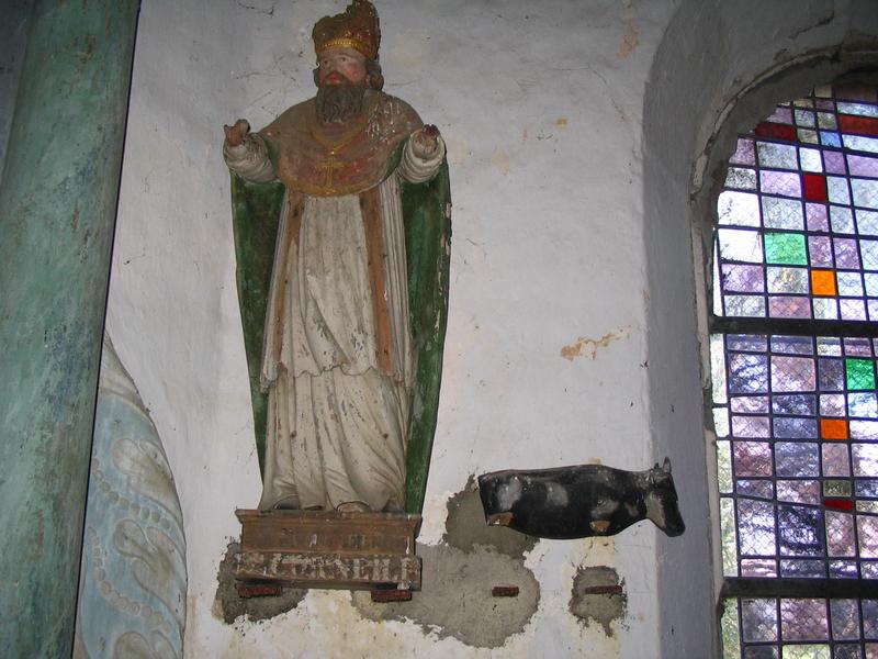 groupe sculpté : Saint Corneille et son boeuf