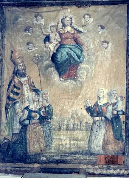 tableau : Saint Guénin, intercesseur des mères auprès de la Vierge à l'Enfant
