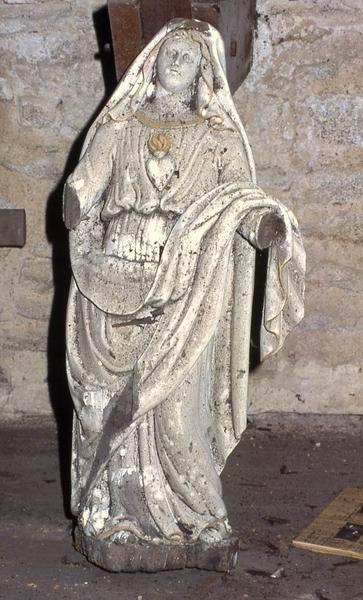 fragment de groupe sculpté : Vierge - © Monuments historiques