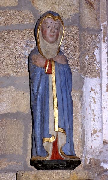 Deux statues de calvaire : Vierge et Saint Jean