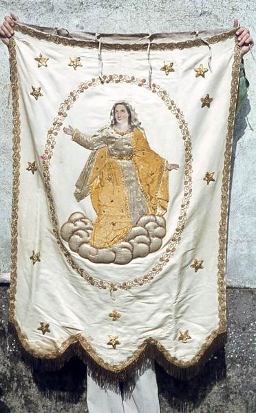 bannière de procession n°2 : Saint Thuriau et Vierge de l'Assomption (revers)