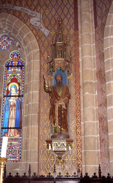 deux statues du choeur avec consoles et dais :Saint Paul