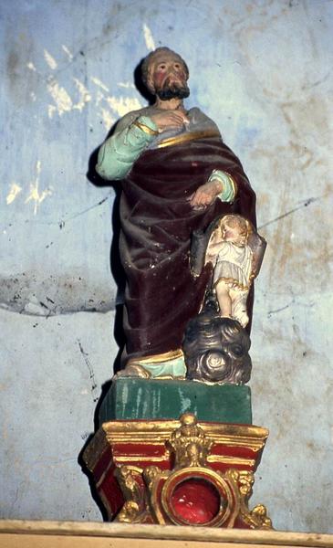 quatre statues (statuettes) : Saint Matthieu - © Monuments historiques