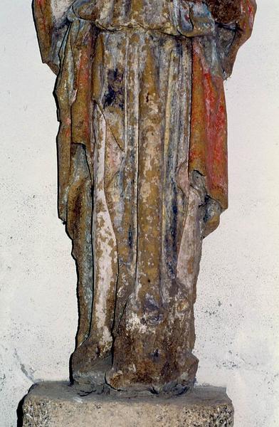 statue : Saint Jean-Baptiste, détail bas du corps - © Monuments historiques