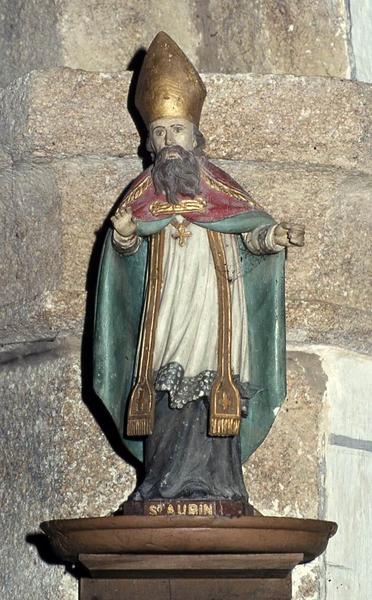 statue (statuette) : Saint Aubin - © Monuments historiques