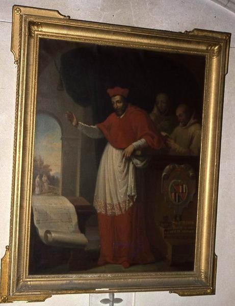 tableau : Le Cardinal de Sourdis bénissant le plan de la Chartreuse à Bour - © Monuments historiques