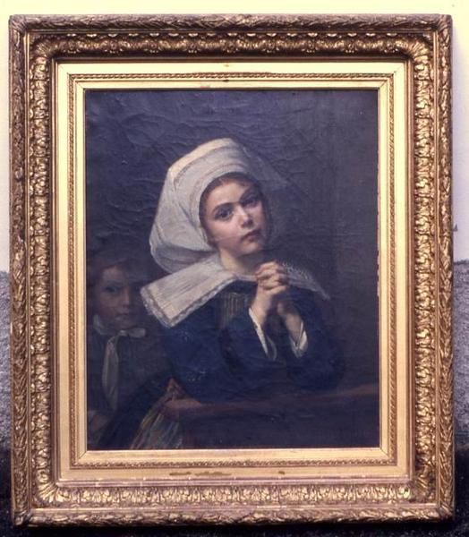 tableau : Portrait d'une jeune bretonne en prière - © Monuments historiques
