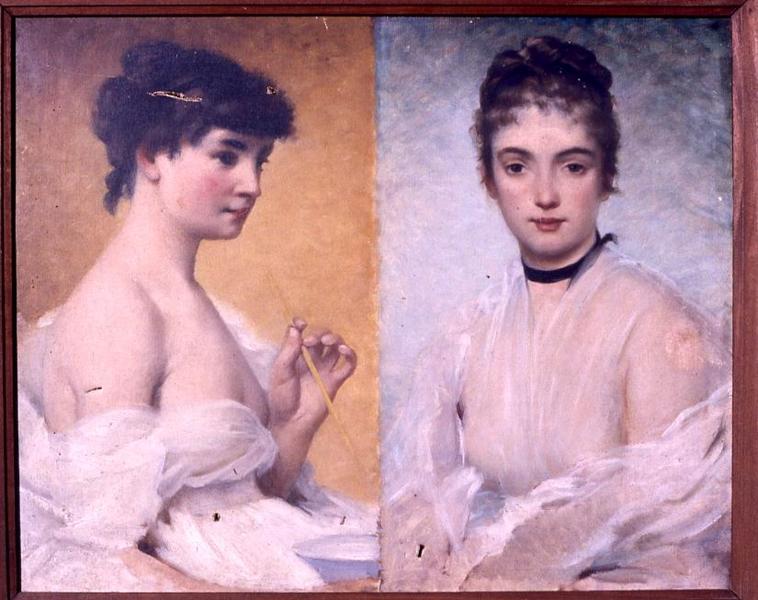 tableau : Portrait de deux jeunes filles - © Monuments historiques