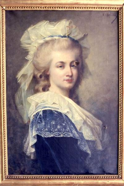 tableau : Portrait de femme en habit du XVIIIe - © Monuments historiques