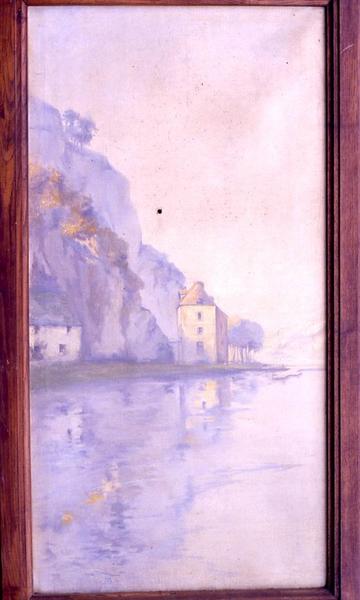 tableau : Vue en aval du moulin du Roch - © Monuments historiques