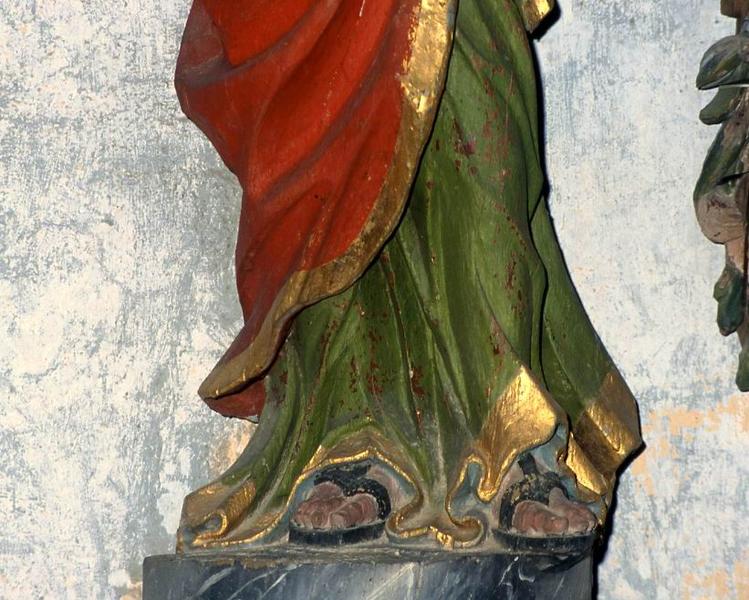statue : Saint Nicodème, détail pieds - © Monuments historiques