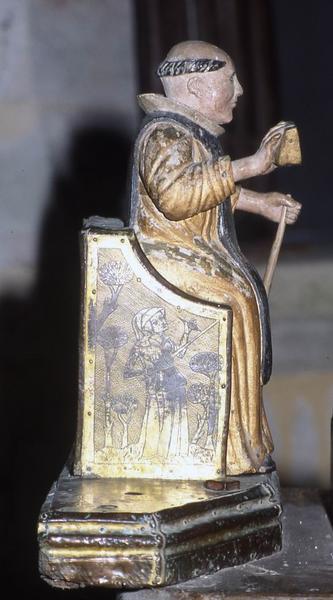 reliquaire : statue de Saint Fiacre, profil