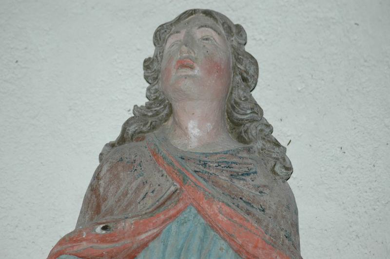 statue : Saint Jean, détail tête - © Monuments historiques