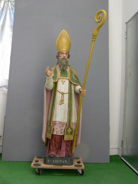 statue : Saint Aignan restauré - © Monuments historiques