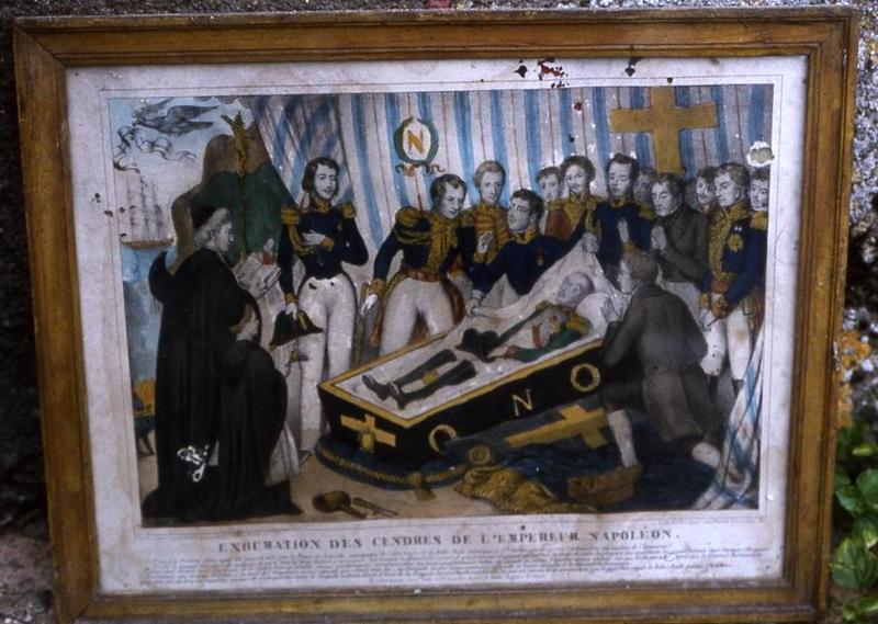 quatre estampes (images d'Epinal) : Exhumation des cendres de l'Empereur Napoléon - © Monuments historiques