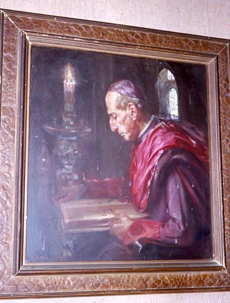 Tableau et son cadre : Portrait de Monseigneur Gibbons