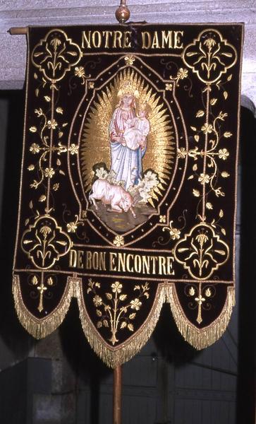 bannière de procession n°2 : Notre-Dame de Bonne Encontre (avers) - © Monuments historiques