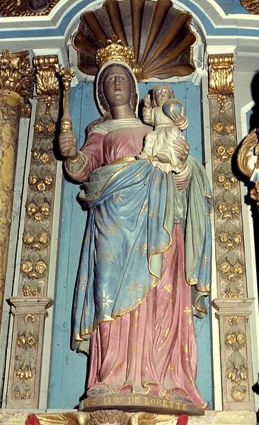 retable du maître-autel, statue: Vierge à l'enfant