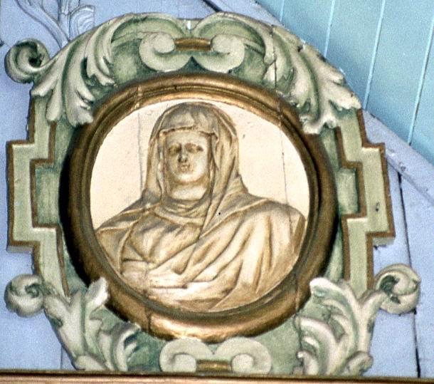autel (maître-autel), bas-reliefs (médaillons) : Marie-Thérèse