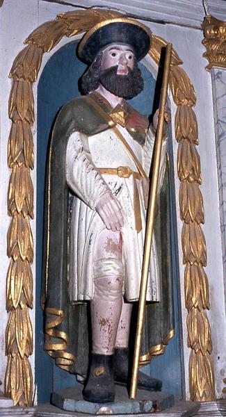 retable latéral nord, statue : Saint Roch