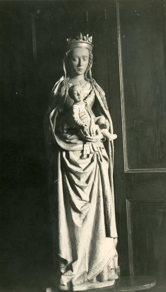 retable latéral nord, statue : Vierge à l'enfant