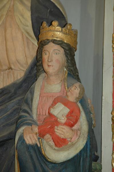 Retable groupe sculpté : Sainte Anne et la Vierge à l'Enfant