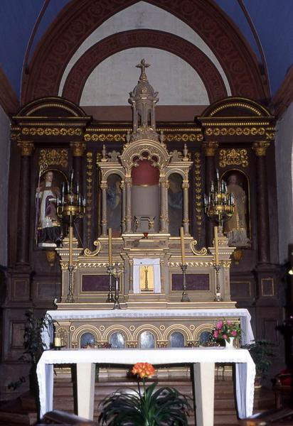 Retable du maître-autel et ses deux statues : Saint Léry et Saint Mathurin