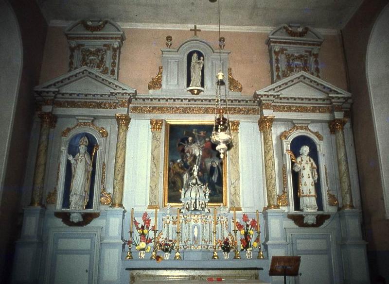 retable du maître-autel et ses deux statues : Saint Malo et Saint Vincent martyr